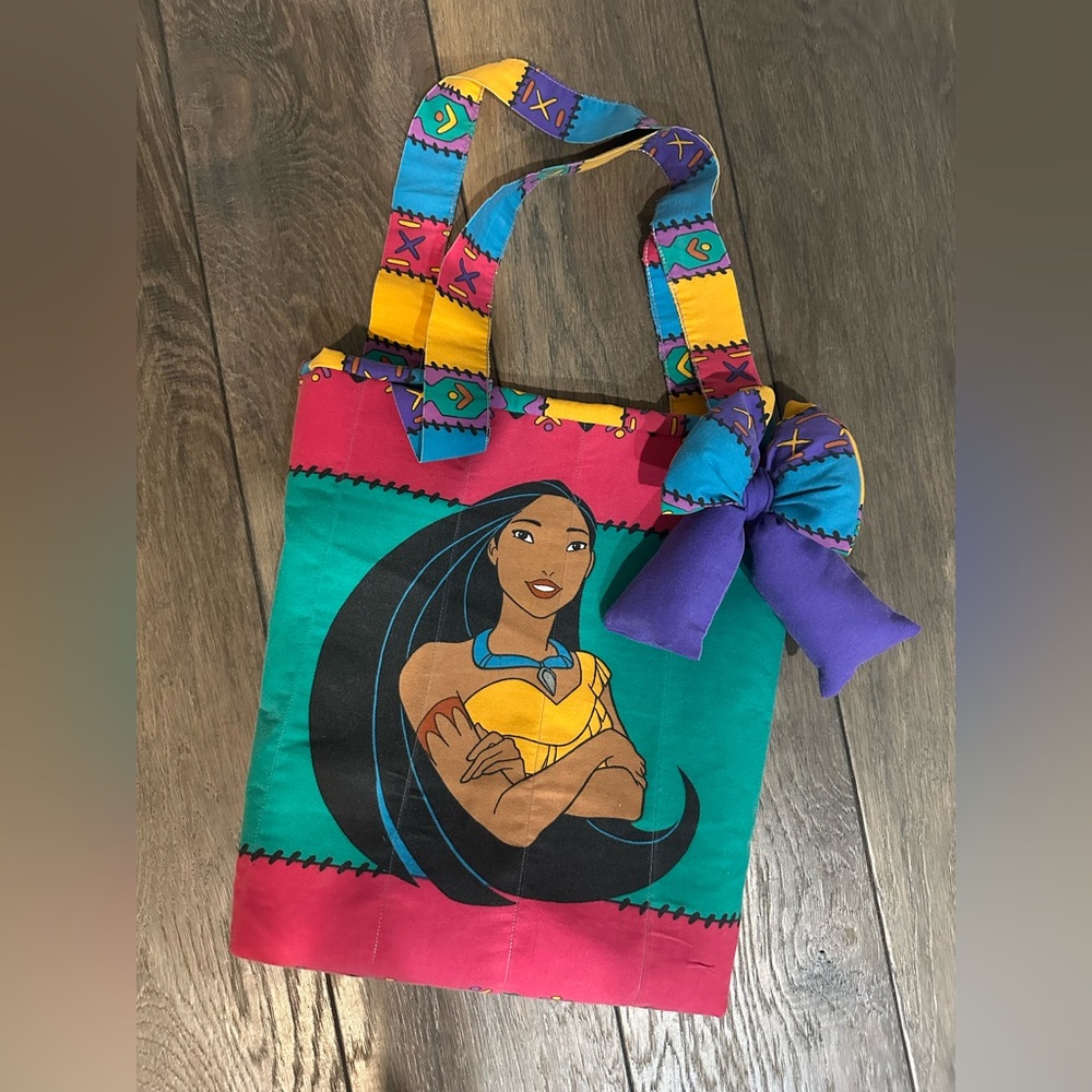 Pocahontas upcycled tote made from vintage sheets